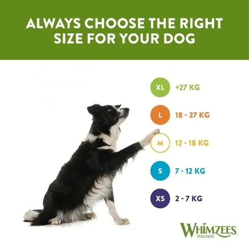 Whimzees Rice Bone 114mm Dental Dog Chew Treat Pack 9 Pack