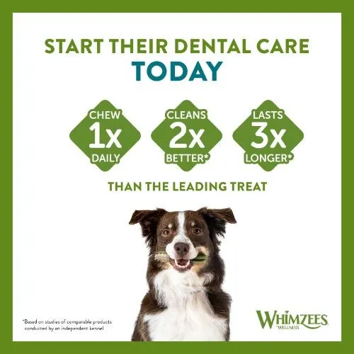 Whimzees Rice Bone 114mm Dental Dog Chew Treat Pack 9 Pack