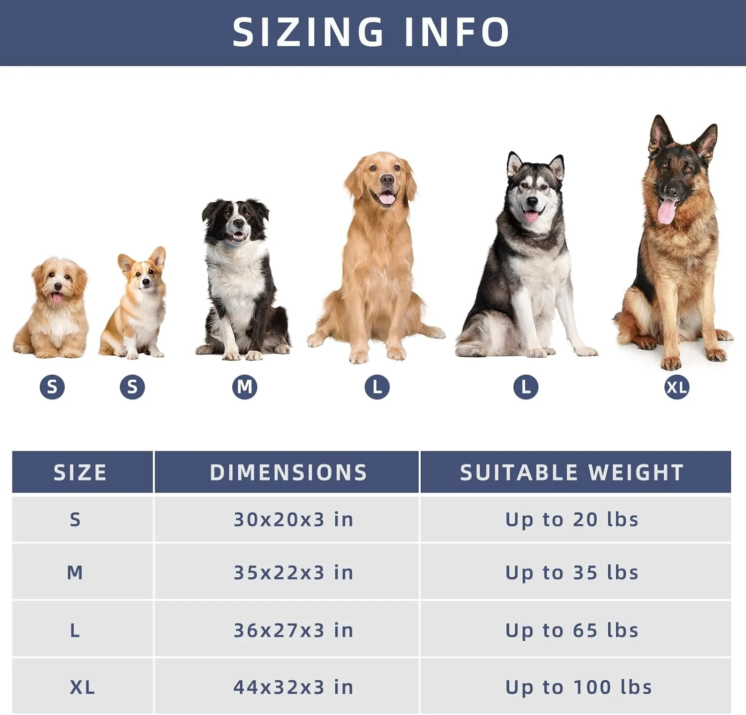 XLarge Dog Beds, Orthopedic Dog Beds for Large Dogs with Removable Washable Cover, XL Dog Beds Large Sized Dog, Egg Crate Foam Pet Bed Mat, Dark Grey, 44x32x3in, Suitable for Dogs Up to 100lbs