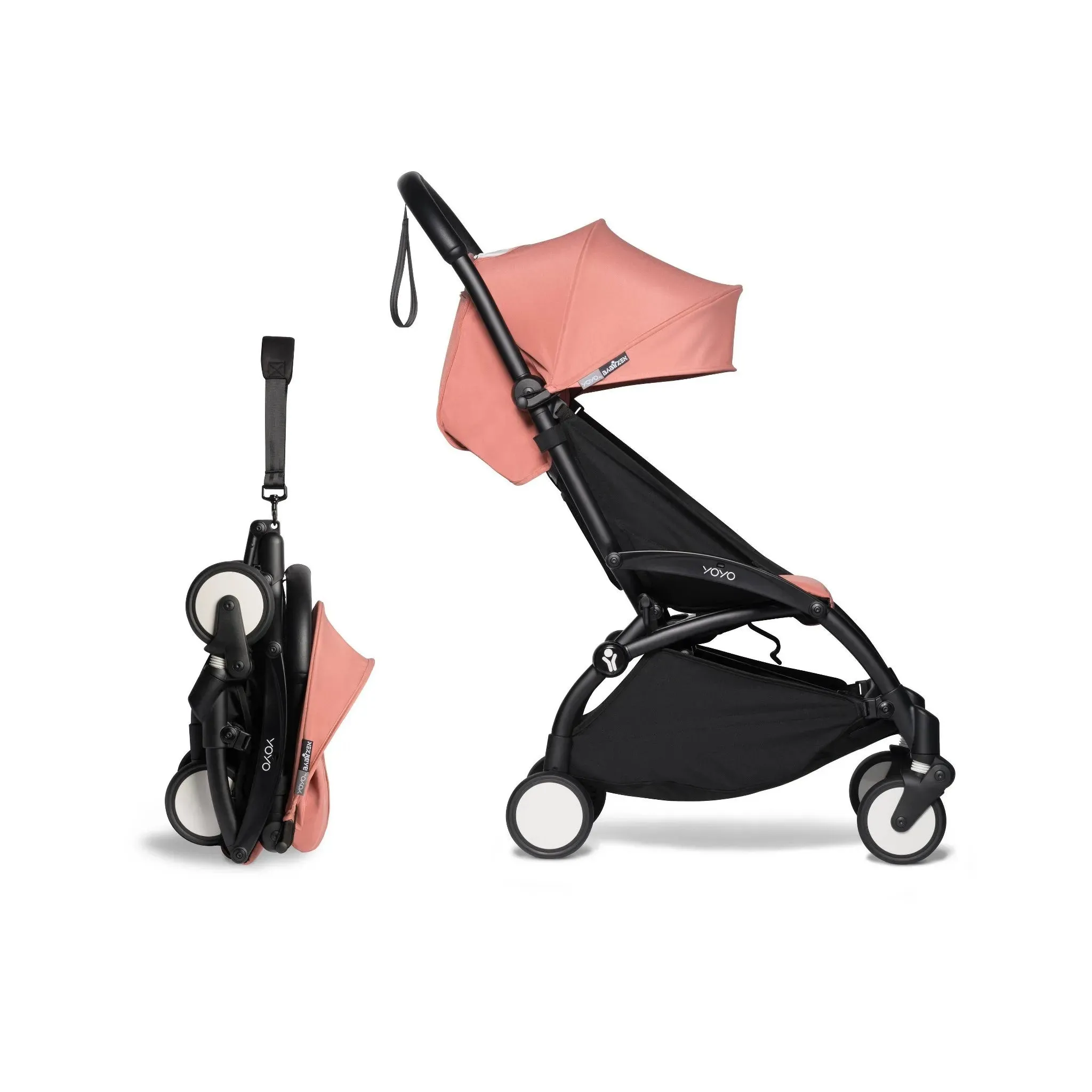 YOYO Stroller 6  Black Frame with Ginger Textiles